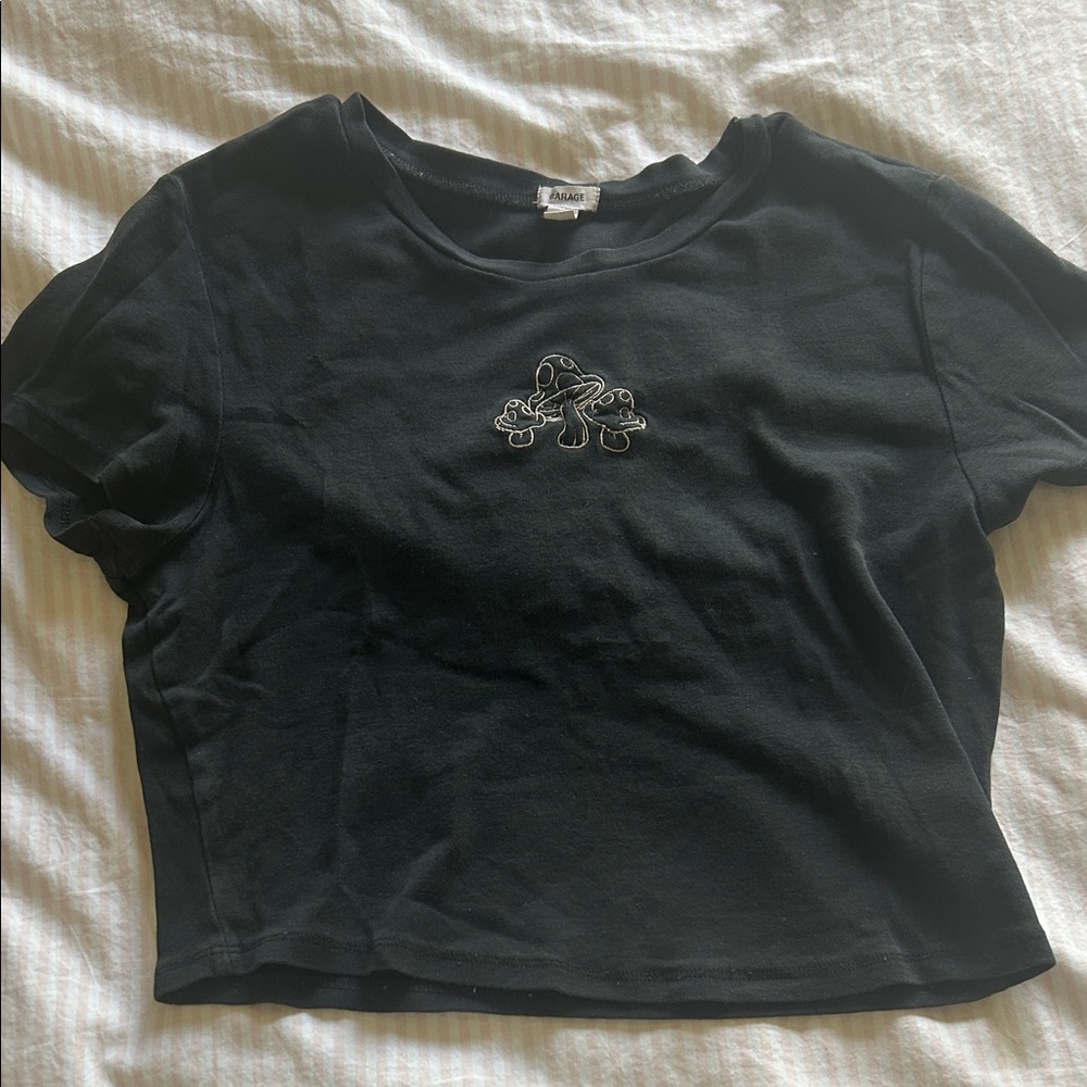 Garage Charcoal Crop Top